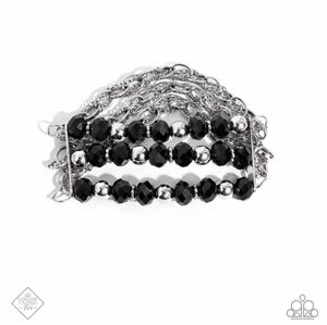 Vicious Vibe Black Bracelet Layered Fashion Jewelry